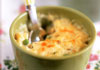 Small macaroni gratin with vegetables.